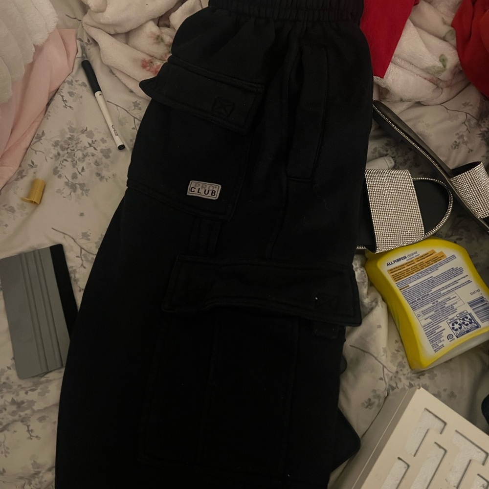 Black Relaxed Fit Cotton Joggers